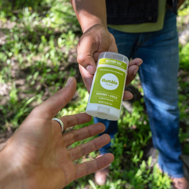 HUMBLE SIMPLE AND TRUE. HUMBLE BRANDS Original Formula Aluminum-free Deodorant. Long Lasting Odor Control with Baking Soda and Essential Oils, Bergamot and Ginger, Pack of 3 - Image 2