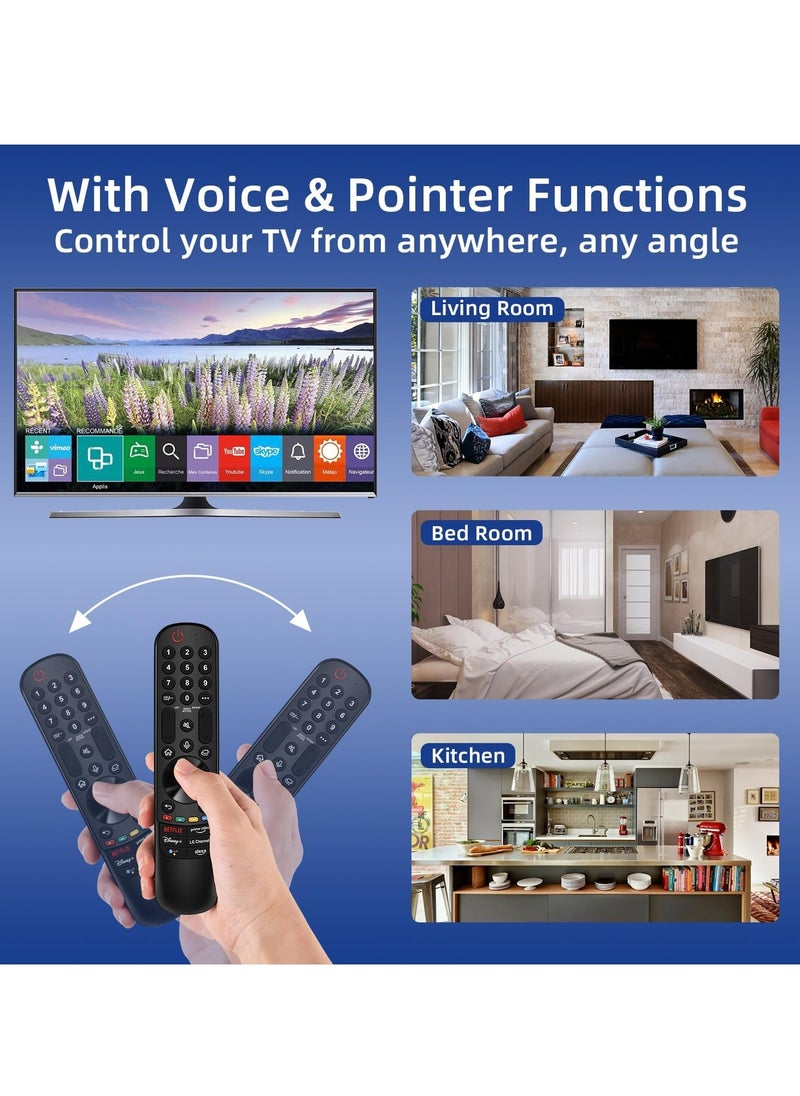 ELTRAZONE - Replacement Remote Control for LG TV, for All LG Remote Controls 2019-2023 for LG Smart TVs LG Magic MR22/23GA with Voice and Pointer Function. for LG ThinQ OLED WebOS UHD 4K TV. Warranty with battery - Image 1