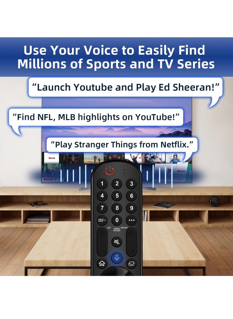 ELTRAZONE - Replacement Remote Control for LG TV, for All LG Remote Controls 2019-2023 for LG Smart TVs LG Magic MR22/23GA with Voice and Pointer Function. for LG ThinQ OLED WebOS UHD 4K TV. Warranty with battery - Image 1