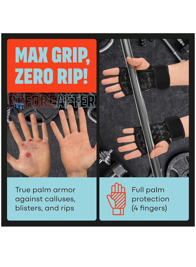 FRISKY Weight Lifting Gloves with Wrist Support, Work Out Gloves, Gym Gloves - Great for Cross Training, Pull Ups, Calisthenics and Gym, Workout Gloves for Men & Women - Image 2
