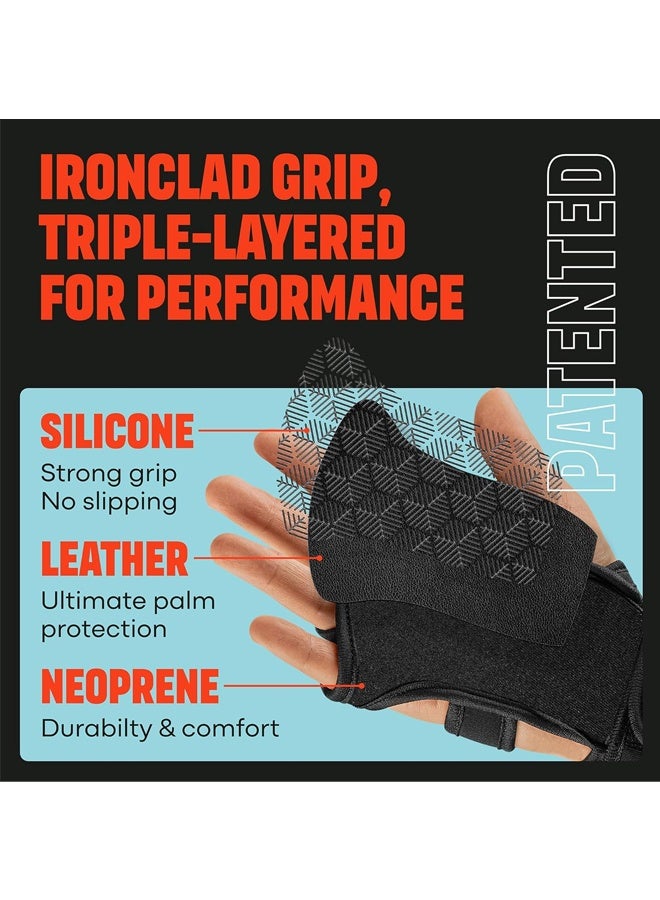 FRISKY Weight Lifting Gloves with Wrist Support, Work Out Gloves, Gym Gloves - Great for Cross Training, Pull Ups, Calisthenics and Gym, Workout Gloves for Men & Women - Image 3