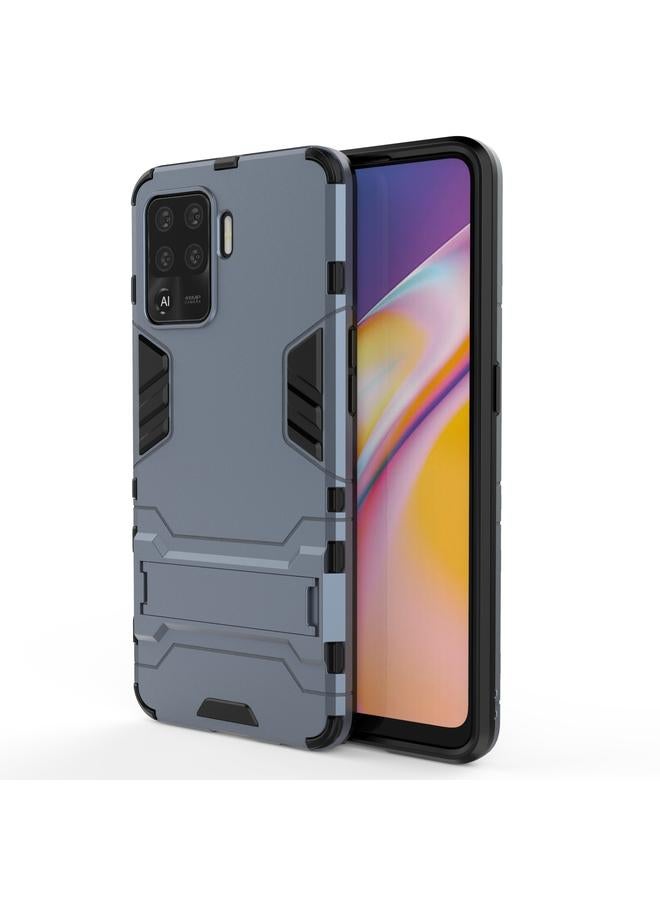 اس-توب جراب لهاتف OPPO A94 مقاوم للصدمات مصنوع من مادة PC + TPU مع حامل مخفي - Image 1