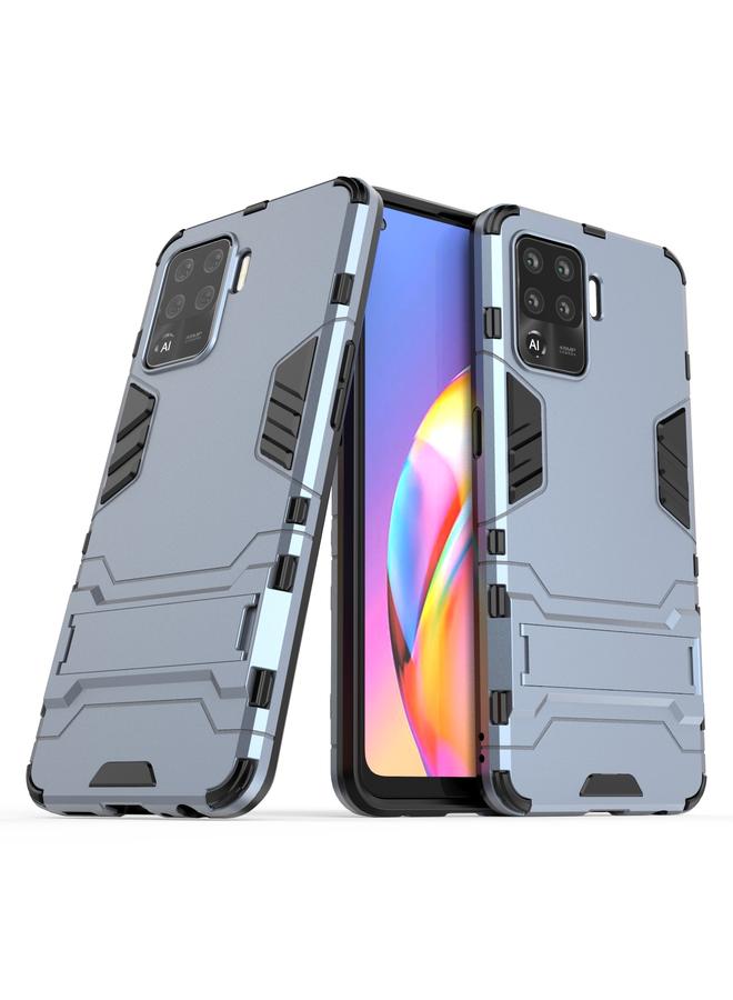 اس-توب جراب لهاتف OPPO A94 مقاوم للصدمات مصنوع من مادة PC + TPU مع حامل مخفي - Image 2
