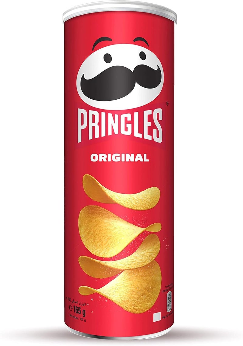 Pringles برينجلز بنكهة الأصلية - رقائق البطاطس المملحة الكلاسيكية - عبوة 165 جرام من 3 - Image 2