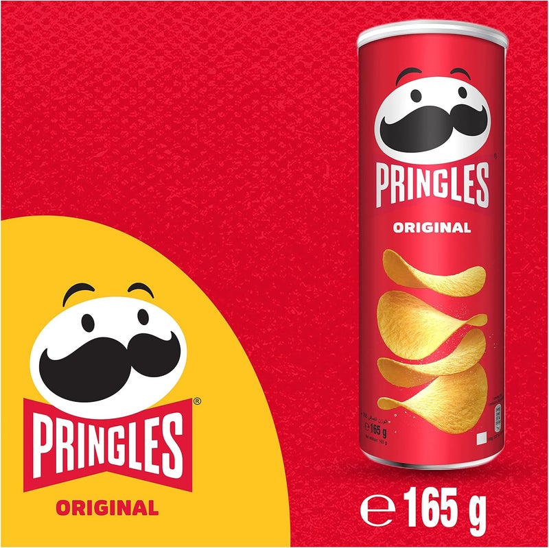 Pringles برينجلز بنكهة الأصلية - رقائق البطاطس المملحة الكلاسيكية - عبوة 165 جرام من 3 - Image 3
