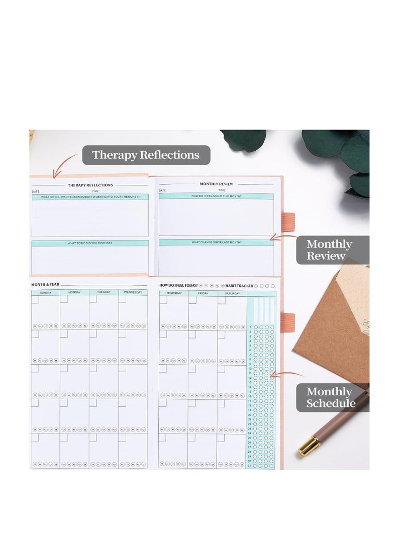 Daily Self Care Journal for Women - A5, Wellness Journal with Prompts - Goal Journal for Happiness,Mindfulness,Productivity & Personal Development - Reduce Stress & Improve Mental Health - Pink