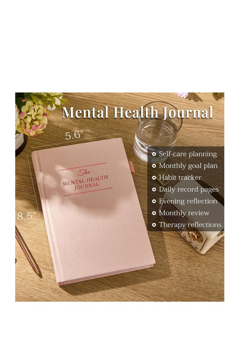 Daily Self Care Journal for Women - A5, Wellness Journal with Prompts - Goal Journal for Happiness,Mindfulness,Productivity & Personal Development - Reduce Stress & Improve Mental Health - Pink
