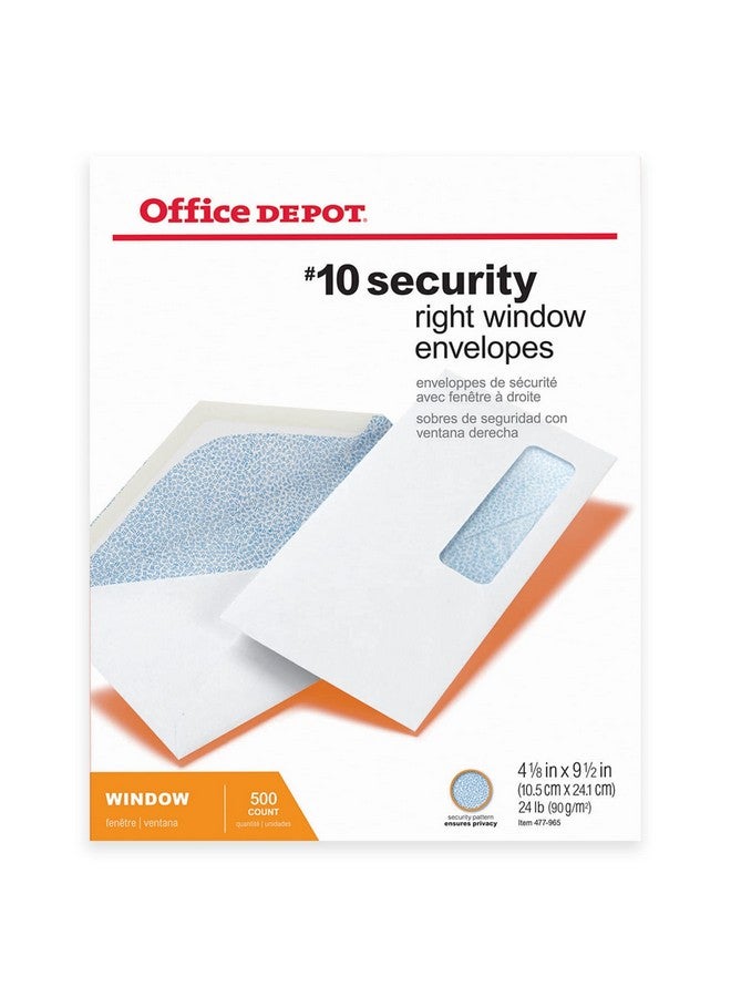 أوفيس ديبوت مظاريف تجارية للمطالبات الطبية، رقم 10 (4 1/8 بوصة × 9 1/2 بوصة)، بيضاء، علبة تحتوي على 500 مظروف، 77175 - Image 4