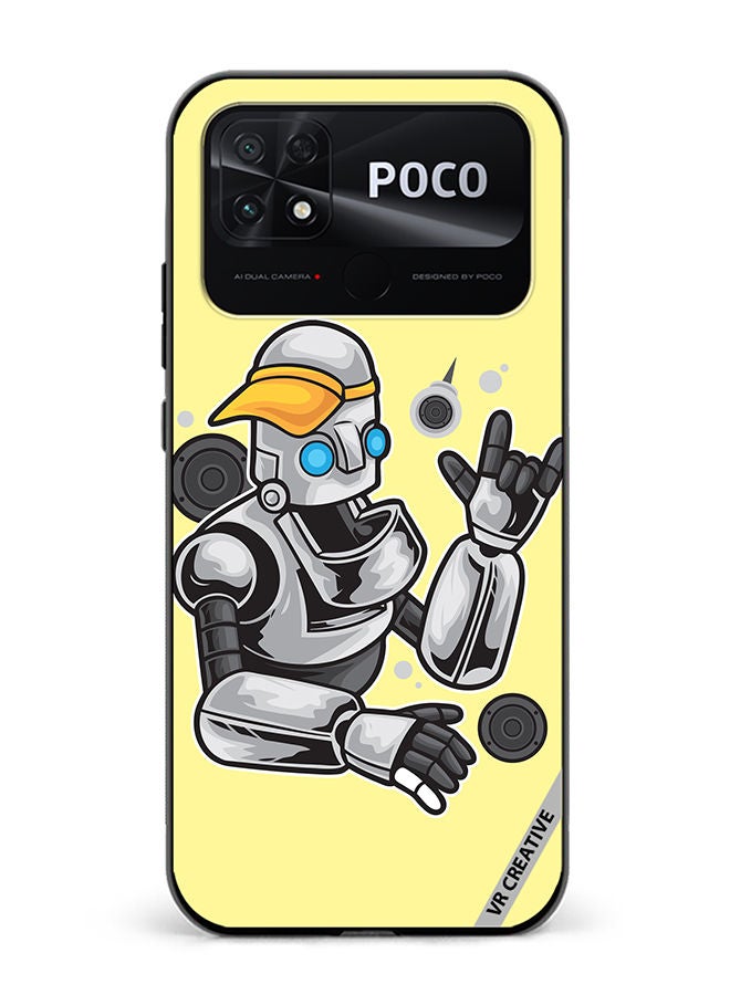 VR CREATIVE Protective Case Cover For Xiaomi Poco C40 Cool Robot Design Multicolour - Image 1