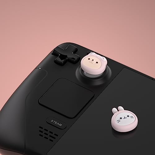 PlayVital Thumb Grip Caps for Steam Deck LCD, Silicone Thumbsticks Grips Joystick Caps for Steam Deck OLED - Cosplaying Kitten & Puppy - Image 4