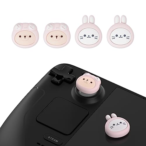PlayVital Thumb Grip Caps for Steam Deck LCD, Silicone Thumbsticks Grips Joystick Caps for Steam Deck OLED - Cosplaying Kitten & Puppy - Image 2