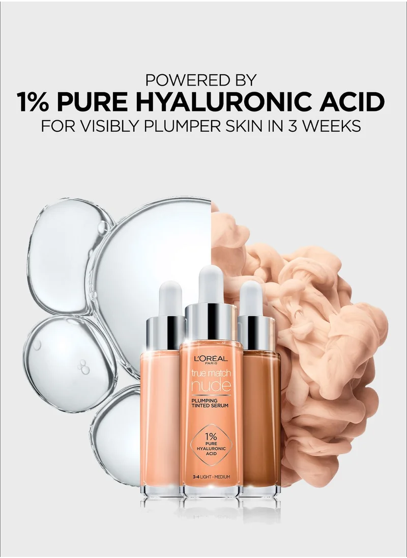 L'OREAL PARIS True Match Nude, Plumping Tinted Serum, Shade 2-3 Light