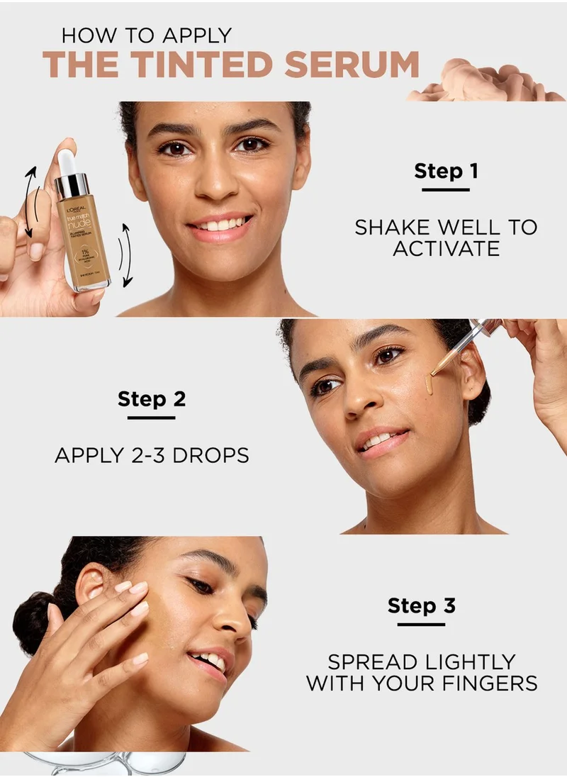 L'OREAL PARIS True Match Nude, Plumping Tinted Serum, Shade 2-3 Light