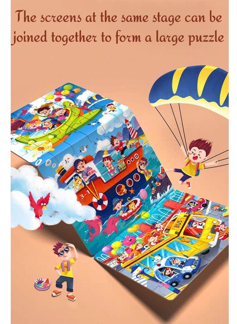 Stage 2 Level Up Puzzles for Kids with 4 Themes of Animals in Premium Educational Puzzle Toys for Girls and Boys 4 in 1 - Image 5