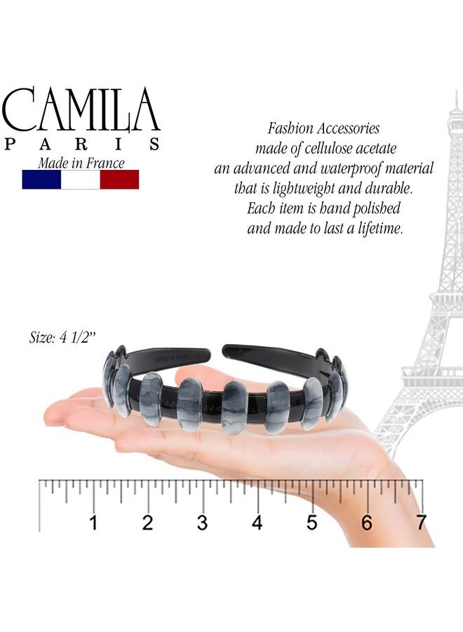 CAMILA Paris Mp854 French Headband For Women Strong Hold Grip Women'S Hair Band Very Flexible No Slip And Durable Styling Girls Hair Accessories Made In France With Cellulose - Image 4