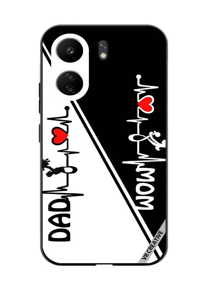 VR CREATIVE Protective Case Cover For Xiaomi Redmi 13C Mom Dad Design Multicolour - Image 1