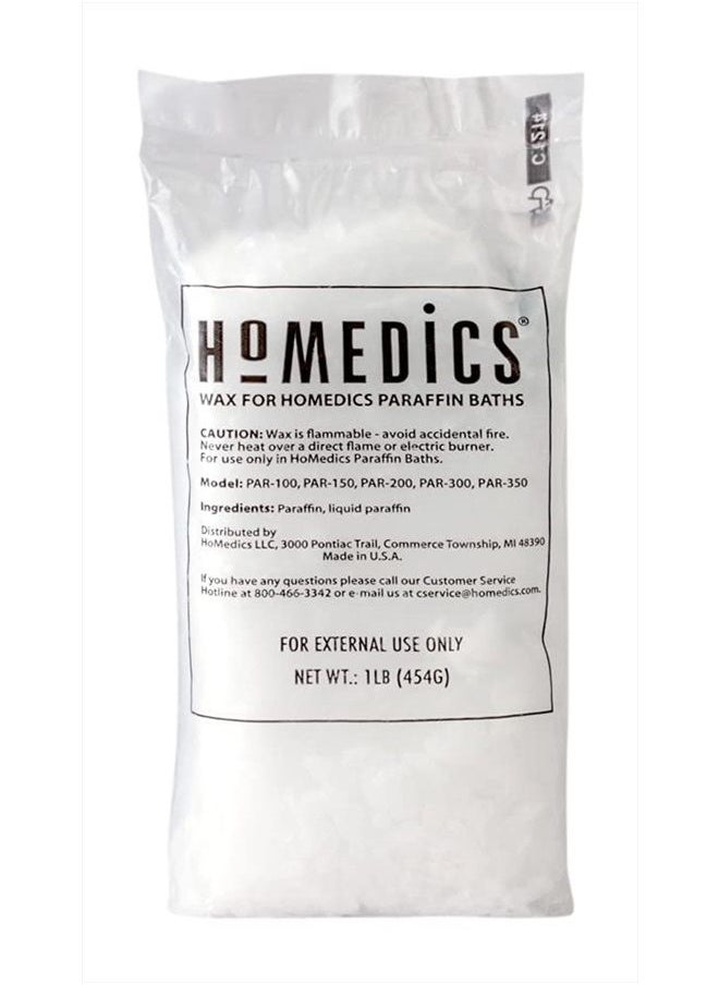 HoMedics HoMedics ParaSpa Paraffin Wax Refill | Two 1-Pound Packages - 100% Pure Paraffin Wax | 16 Oz (Pack of 2)| Unscented, No Dyes | Moisturize & Soften Sensitive Skin  - Image 1