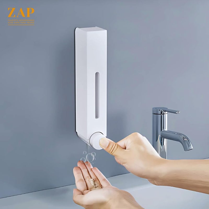 ZAP ZXR 242 Hand Soap Dispenser, Wall Mounted, 400ml Capacity, ABS Body, Easy Refill, Ideal for Kitchen & Bathroom, Durable & Stylish Liquid Soap Holder - Image 3