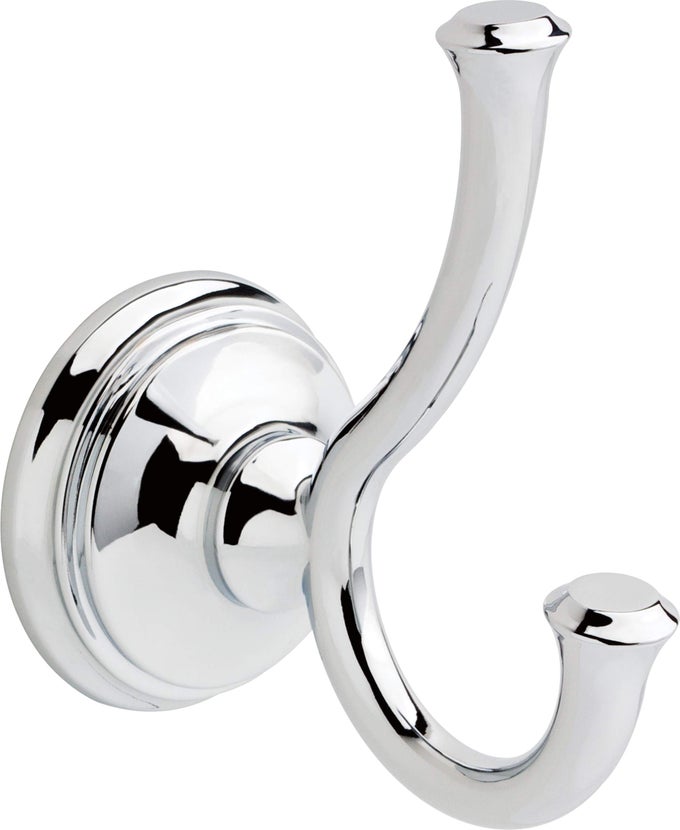 79735 CASSIDY DOUBLE TOWEL HOOK BATH HARDWARE ACCESSORY IN POLISHED CHROME