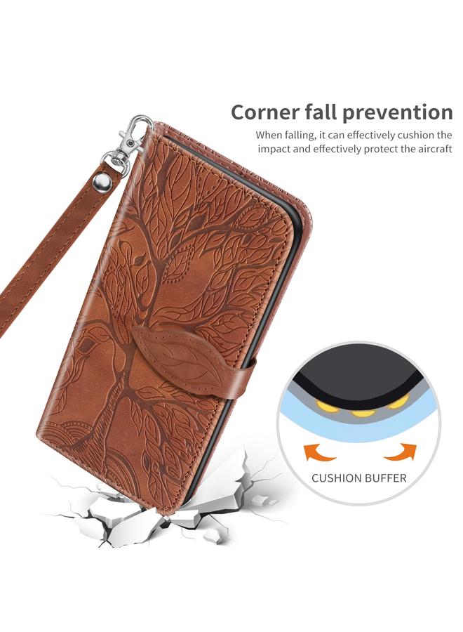 Zaboon Case For iPhone 13 Pro Life of Tree Embossing Pattern Horizontal Flip Leather Case with Holder & Card Slot & Wallet & Photo Frame & Lanyard - Image 5