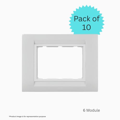Anchor by Panasonic Roma Classic 6 Module Tresa Solid Plate for Switchboard, White 2M Plate, (30250WH-10) - Image 2