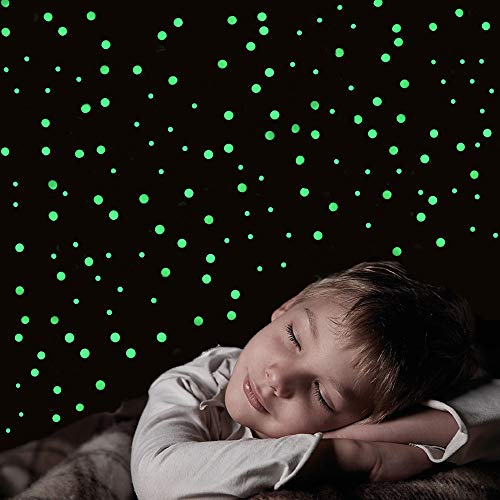 DUOFIRE 3D Domed Glow in The Dark Dots Wall or Ceiling Stickers, Glowing Ultra Bright Dots of 336Pcs,Perfect for Kids Bedding Room or Birthday Gift,Beautiful Wall Decals and Ceiling Decors - Image 2