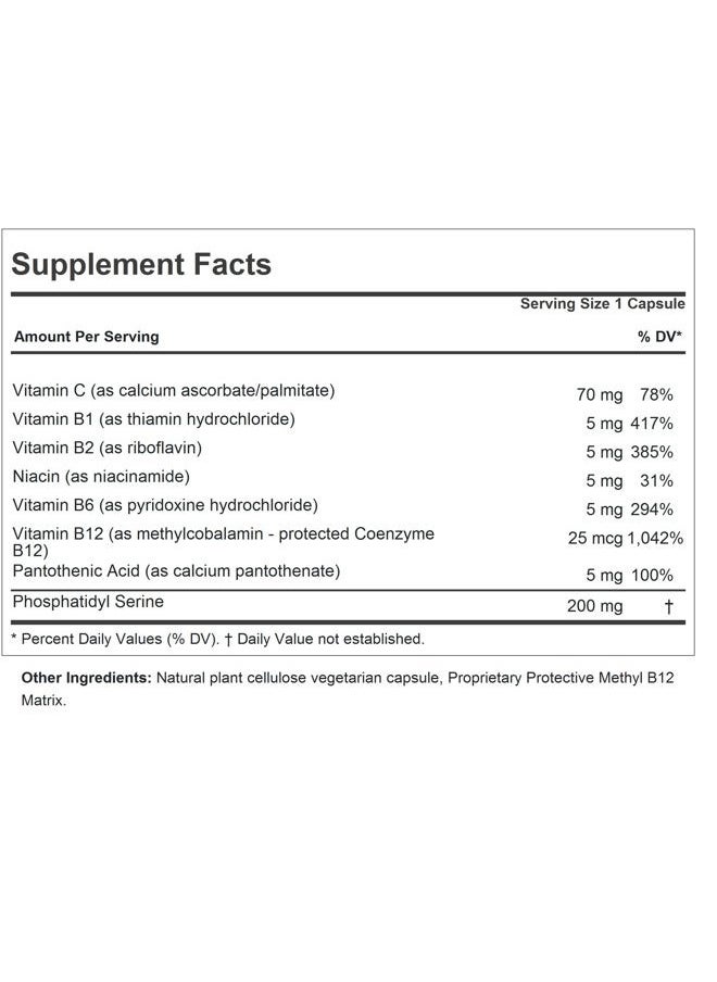 Andrew Lessman PS 200 Phosphatidyl Serine 240 Capsules - Supports Mental Clarity, Positive Mood, Memory, Cognitive Function. Essential for Neurotransmitter Production and Release. No Additives  - Image 2