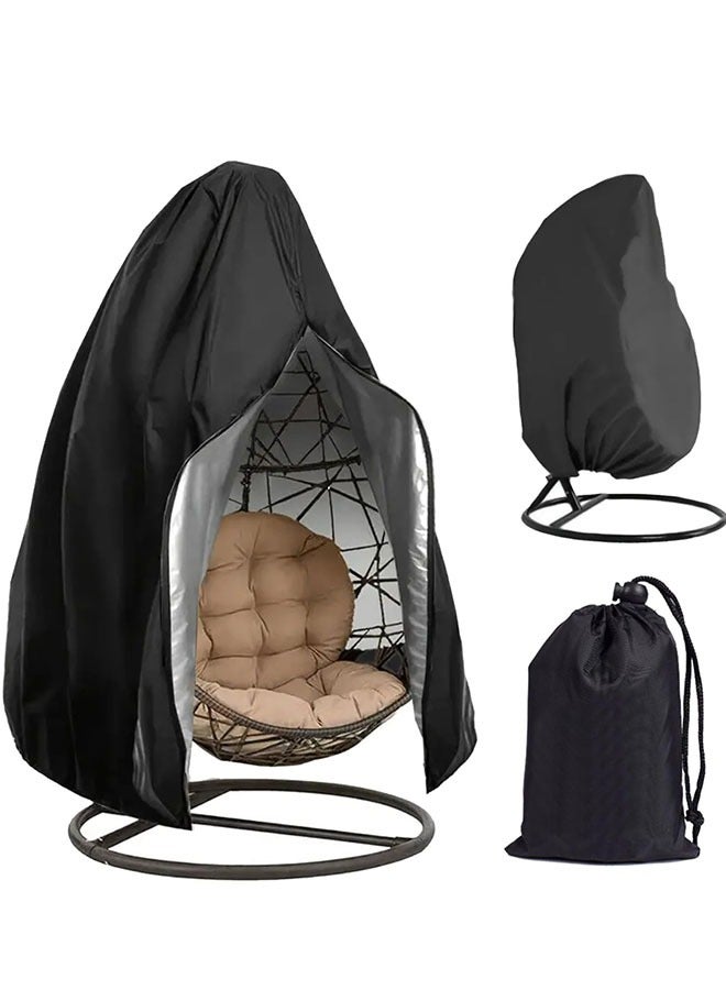 meayul Hanging Chair Cover, Patio Hanging Chair Cover Outdoor, Swing Egg Chair Cover Waterproof Covers for Hanging Chairs Protective Cover Hanging Chair with Zipper Drawstring, Durable Waterproof Swing Chair Dust Cover 190 x 115cm - Image 1