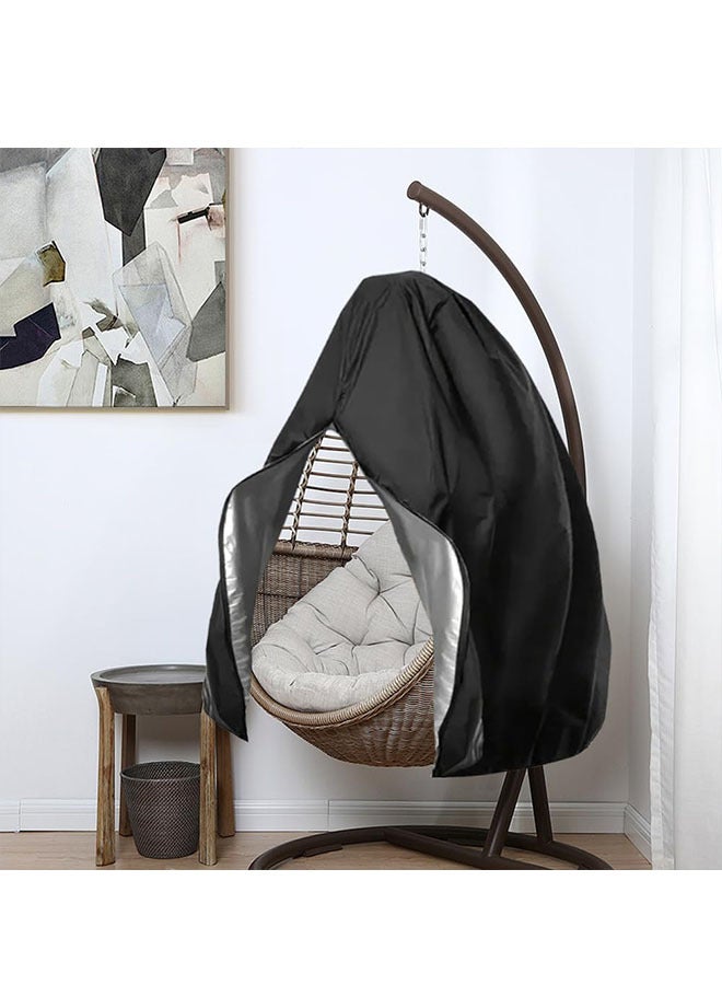 meayul Hanging Chair Cover, Patio Hanging Chair Cover Outdoor, Swing Egg Chair Cover Waterproof Covers for Hanging Chairs Protective Cover Hanging Chair with Zipper Drawstring, Durable Waterproof Swing Chair Dust Cover 190 x 115cm - Image 5