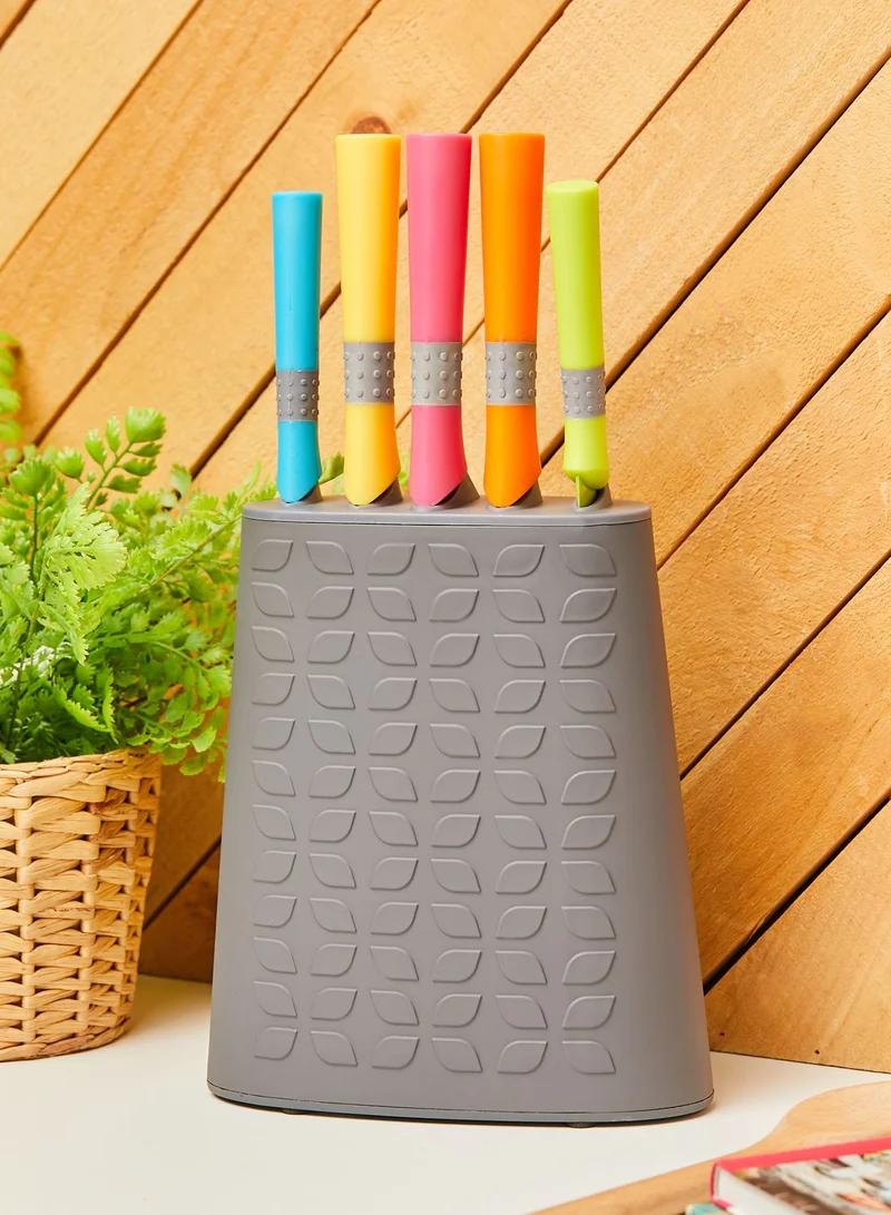 Premier Multicoloured 5 Piece Knife Block Set