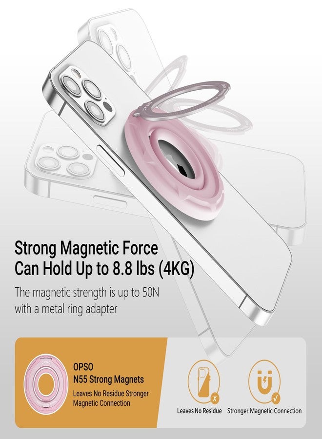 OPSO Magnetic Phone Ring Holder for MagSafe, 360 Degree Rotation Silicone Finger Ring Grip Stand Holder, Adjustable Kickstand, Compatible with iPhone 16 15 14 13 12/Pro/Max, Samsung and All Smartphone - Image 2