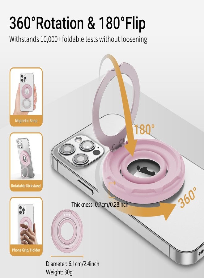 OPSO Magnetic Phone Ring Holder for MagSafe, 360 Degree Rotation Silicone Finger Ring Grip Stand Holder, Adjustable Kickstand, Compatible with iPhone 16 15 14 13 12/Pro/Max, Samsung and All Smartphone - Image 3