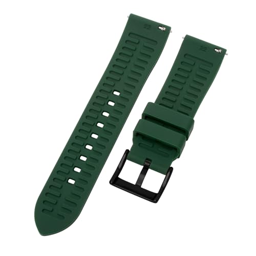TStrap Silicone Watch Band for Men - Green Quick Release Watch Band for Women Soft - Waterproof Smart Watch Bracelet Clasp - Correa de Silicona para Reloj Replacement - 18mm 19mm 20mm 21mm 22mm 24mm - Image 3