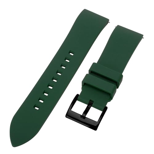 TStrap Silicone Watch Band for Men - Green Quick Release Watch Band for Women Soft - Waterproof Smart Watch Bracelet Clasp - Correa de Silicona para Reloj Replacement - 18mm 19mm 20mm 21mm 22mm 24mm - Image 2