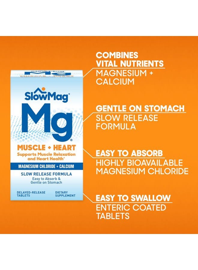 Slow-Mag Muscle + Heart, Magnesium Chloride + Calcium 60 Tablets - Image 5