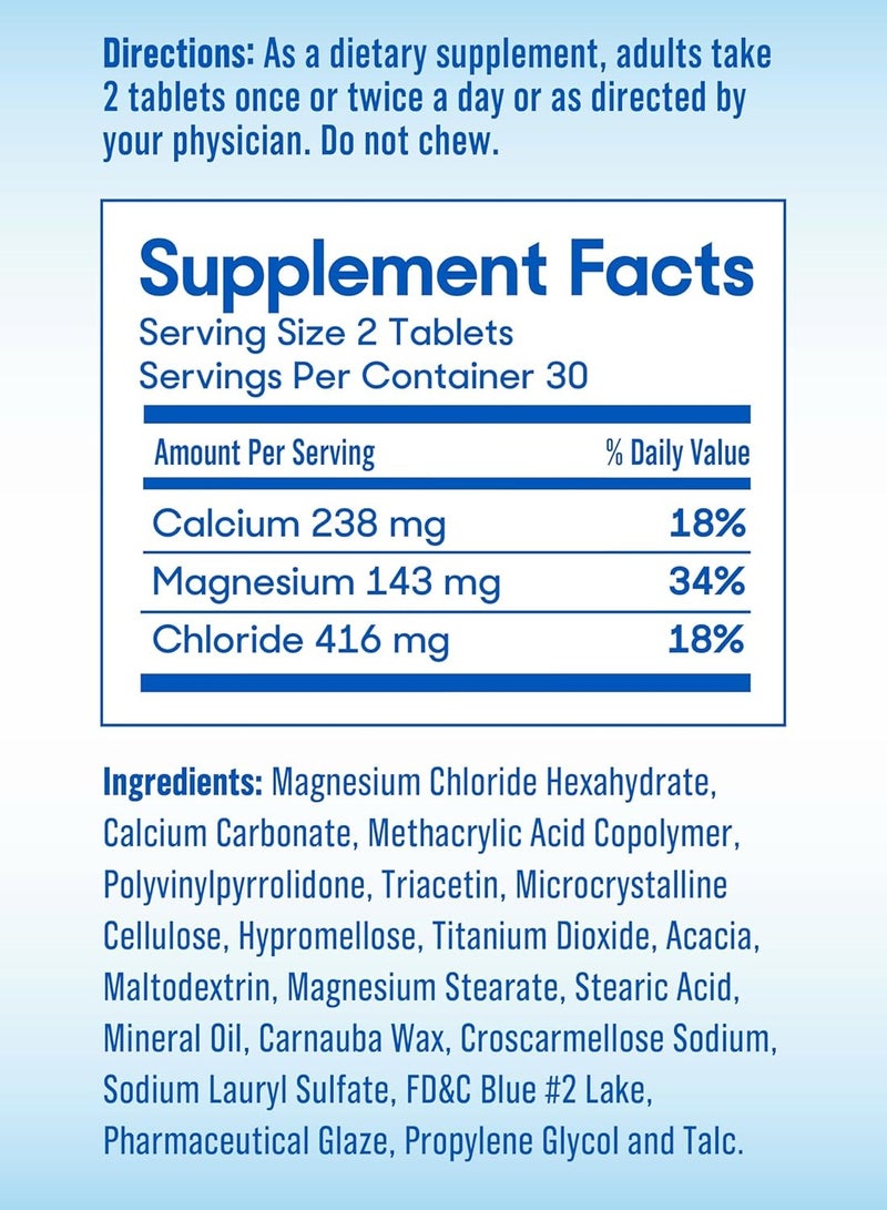 Slow-Mag Muscle + Heart, Magnesium Chloride + Calcium 60 Tablets - Image 2