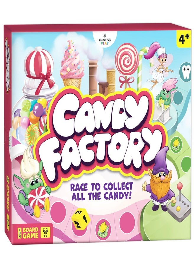 Clever Fox Play Candy Factory Family Board Game for Kids Ages 4-8 – Game Night & Classroom Learning Game – Sweet Adventure in The Magic Land of Candy – Beginner-Friendly, No Reading Required - Image 1