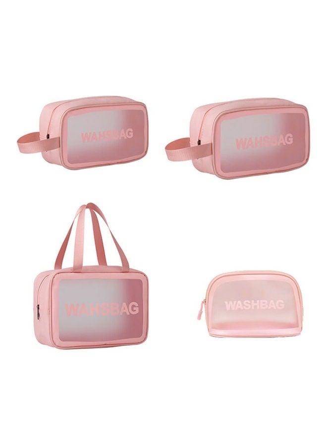 4 قطع من حقيبة السفر الشفافة ، حقيبة مستحضرات التجميل ، تصميم متعدد الوظائف ، مثالي للسفر والاستخدام اليومي ، جودة ممتازة ، لتلبية جميع احتياجات التشطيب الخاصة بك - Image 1