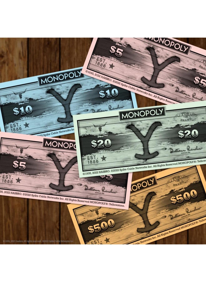 yellow stone Monopoly: Yellowstone | Buy, Sell, Trade Spaces Featuring Locations from The Paramount Network Show | Collectible Classic Monopoly Game | Officially-Licensed, Yellowstone Game & Merchandise, 6 players  - Image 4