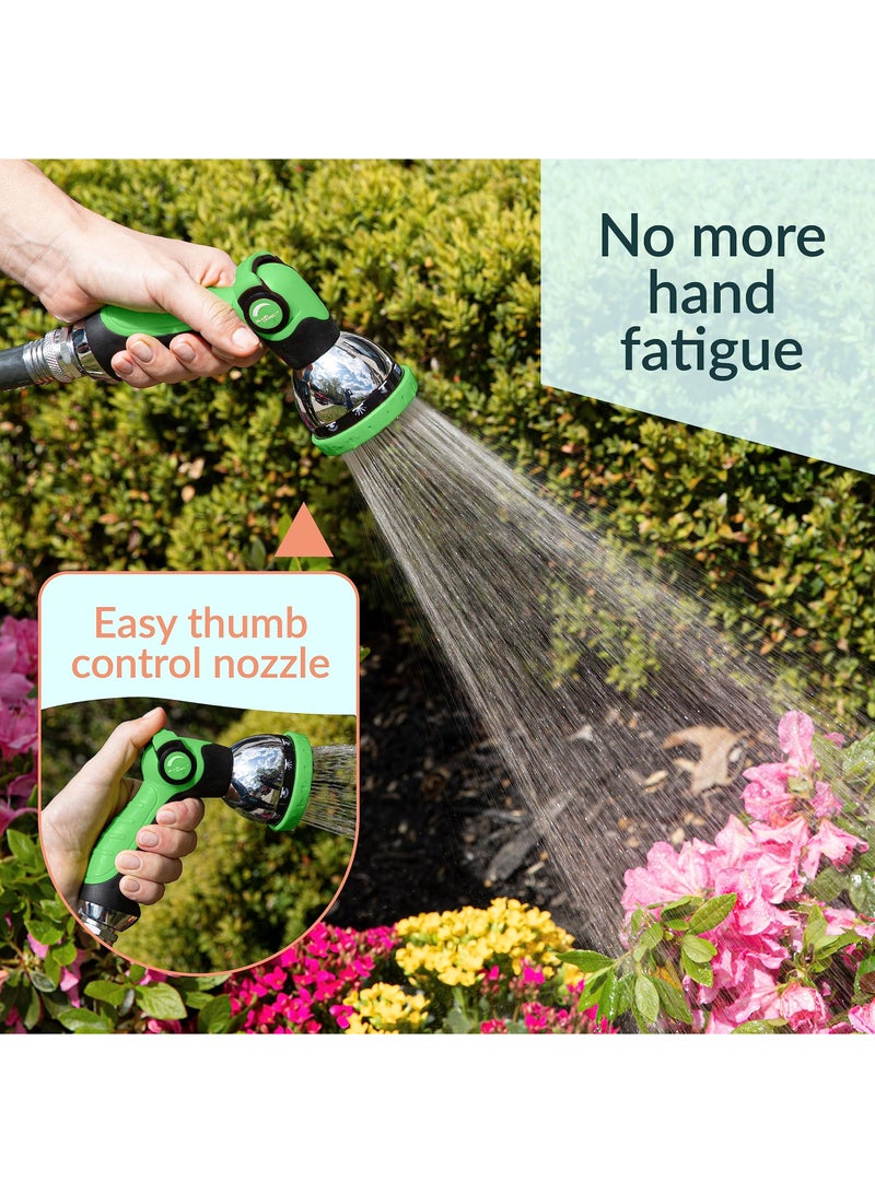 SYOSI Garden Hose Nozzle Sprayer with Thumb Control Valve, 10 Modes Garden Sprayer Universal Fit Garden Hose Nozzle Watering Nozzle All-Purpose for Outdoor - Hose Head Attachment Gun Handle Nozzles - Image 3