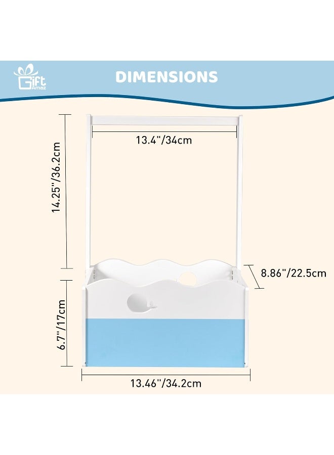GiftAmaz Blue Wooden Baby Shower Crate Closet - Image 3
