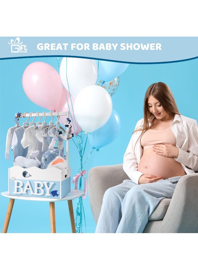 GiftAmaz Blue Wooden Baby Shower Crate Closet - Image 2