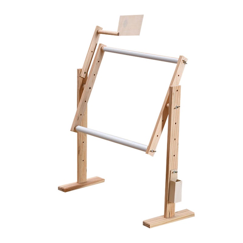 Angle Adjustable Solid Wood Crosses Stitch Rack Wooden Stand Desktop Crossstitch Embroidery Frame - Image 1