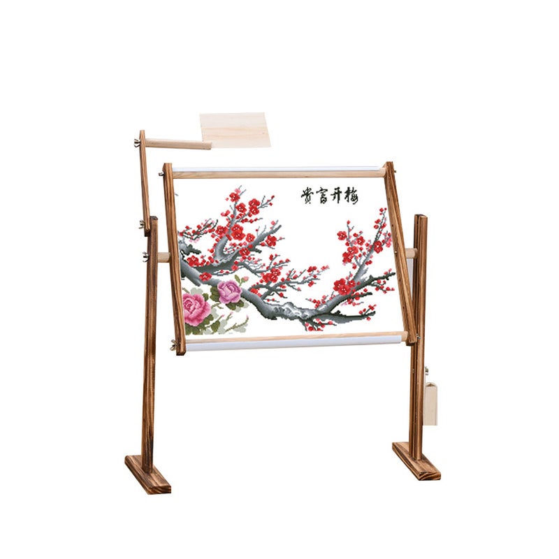Angle Adjustable Solid Wood Crosses Stitch Rack Wooden Stand Desktop Crossstitch Embroidery Frame - Image 3