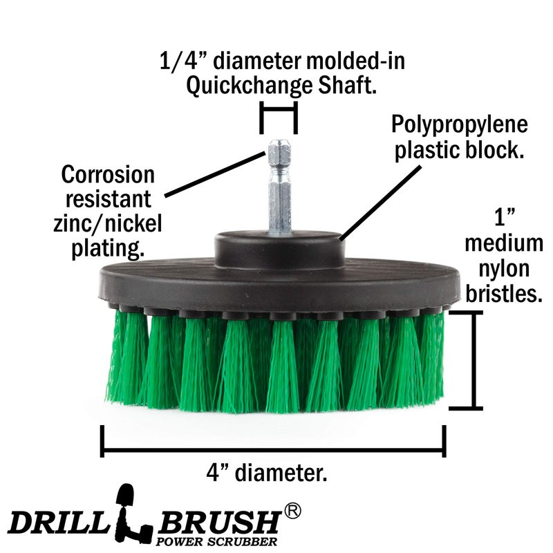 Drillbrush Kitchen Scrubbing Accessories - Stove Cleaning Brush - Cooktop Easy Cleaning Brushes - Griddle Scrubbing Tool - Oven Door Cleaning Brush - Skillet Brush - Kitchen Cleaning Supplies - Countertop Brush - Image 5