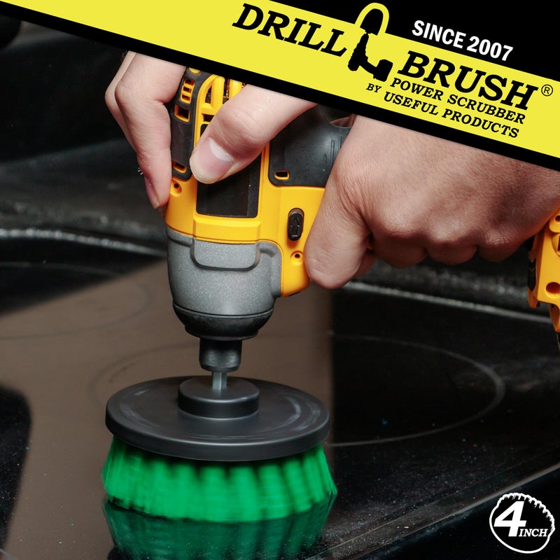 Drillbrush Kitchen Scrubbing Accessories - Stove Cleaning Brush - Cooktop Easy Cleaning Brushes - Griddle Scrubbing Tool - Oven Door Cleaning Brush - Skillet Brush - Kitchen Cleaning Supplies - Countertop Brush - Image 2