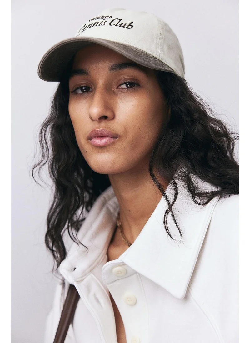 H&M Embroidered-motif twill cap