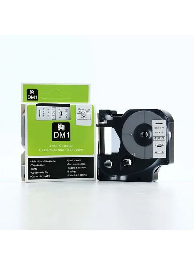 Dymo D1 Label Tape 12mm x 7m White On Black Compatible Label Manager - Image 5