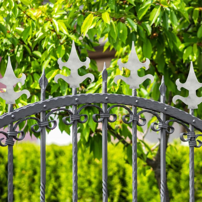 Levemolo 2pcs Metal Security Fence Topper Decorative Iron Finials for Fence Posts Accessories Suitable for Outdoor Gate and Railings - Image 4