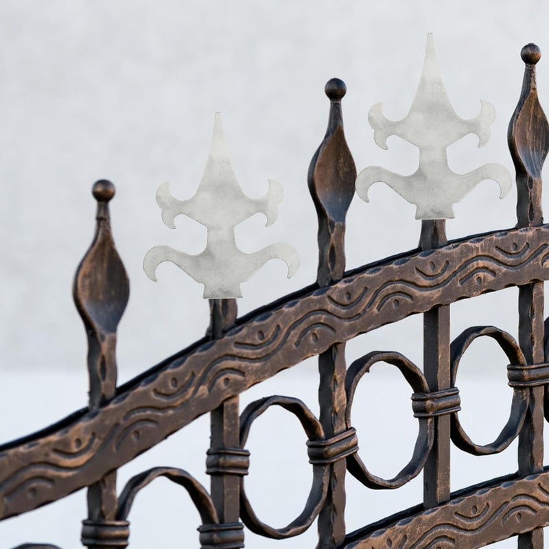 Levemolo 2pcs Metal Security Fence Topper Decorative Iron Finials for Fence Posts Accessories Suitable for Outdoor Gate and Railings - Image 5